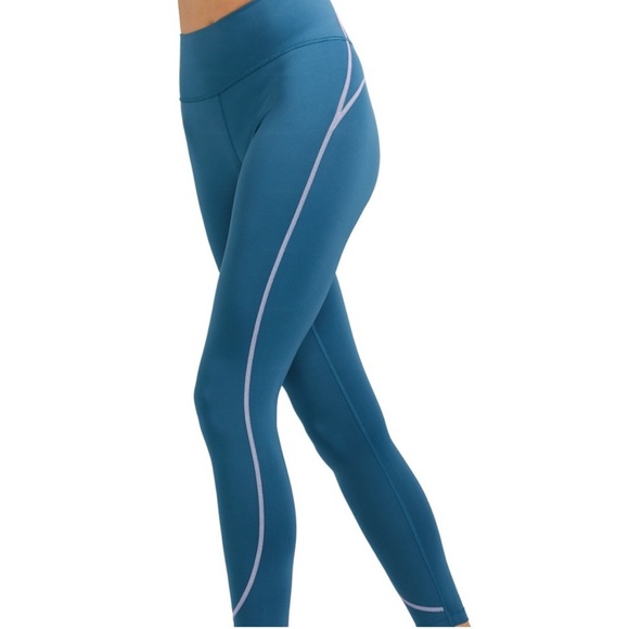 Peloton Move Mission High Waisted Blue Athletic Seam Legging - Picture 2 of 8